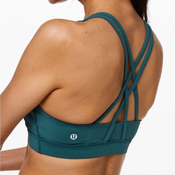 LULULEMON BERMUDA TEAL ENERGY BRA - Picture 1 of 5